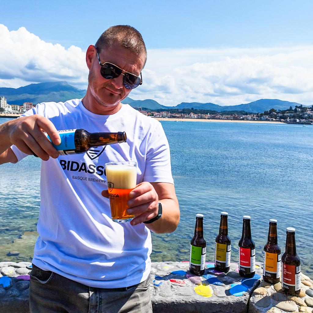 Tasting Bidassoa Basque Brewery craft beers with a sea view in the Basque Country
