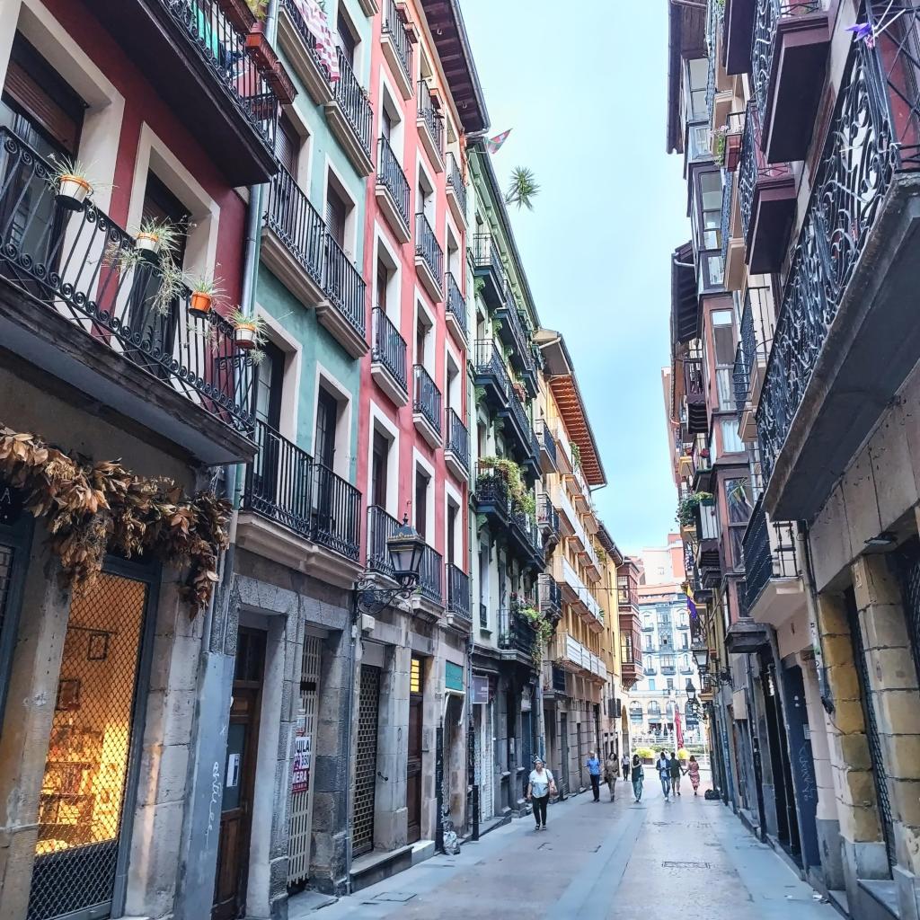 Street view in the Old Town of Bilbao, Basque Country, Spain