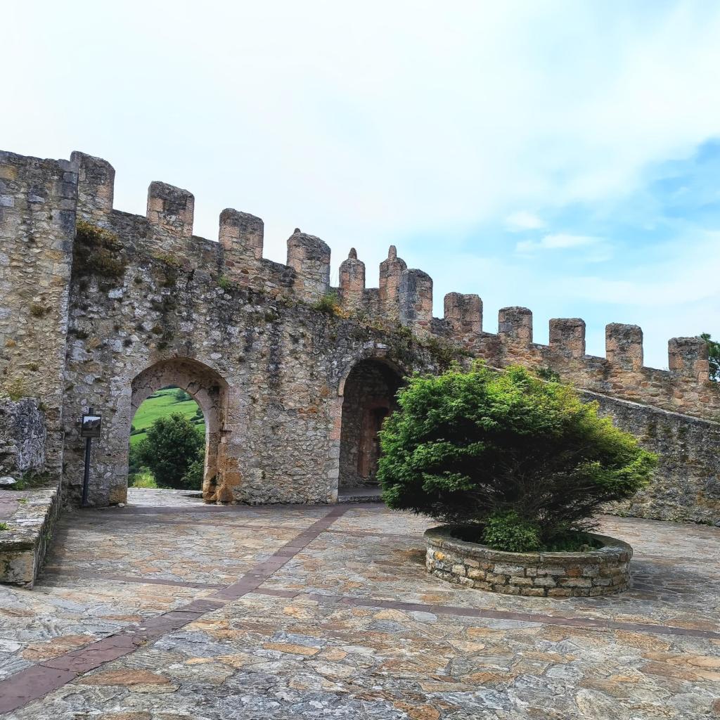 Fortress walls in San Vicente de la Barquera, Cantabria, Spain