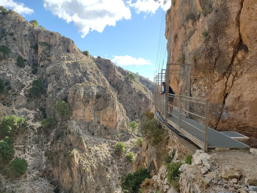 Walking bridge in El Saltillo hike, Andalusia
