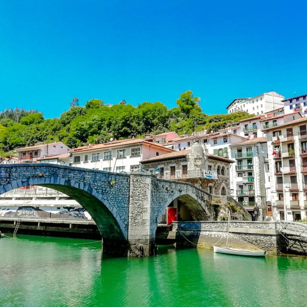 An old bridge in Ondarroa, Basque Country, Spain